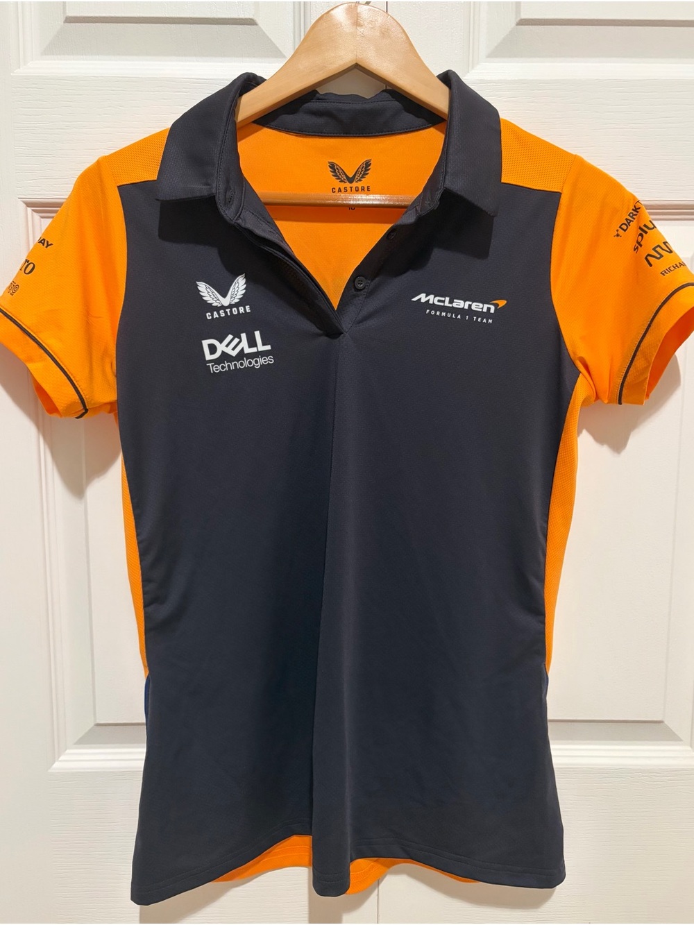 Castore x McLaren Team Polo - Black & Orange Size S